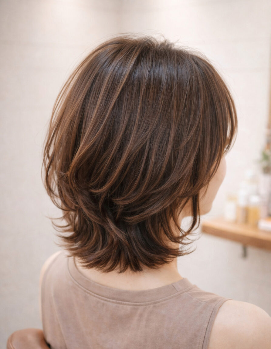 くせ毛を活かしてやわらかく◎大人のミディアムレイヤー |スノードロップ 美容室 スタッフブログ